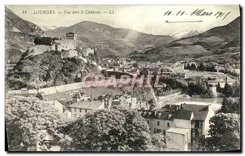 Cartes postales Lourdes Vue vers le Chateau