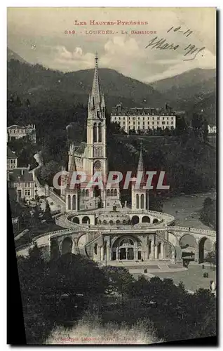 Cartes postales Lourdes La Basilique