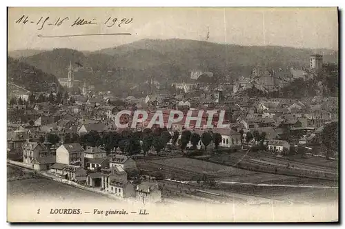 Cartes postales Lourdes Vue generale