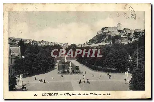 Cartes postales Lourdes L Esplanade et le Chateau