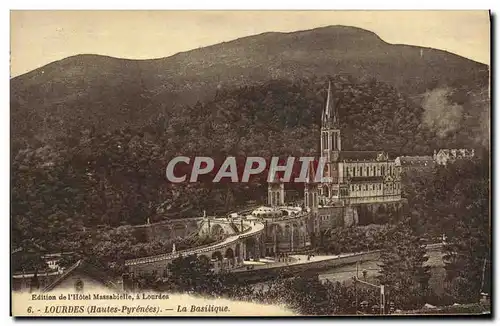 Cartes postales Lourdes La Basilique