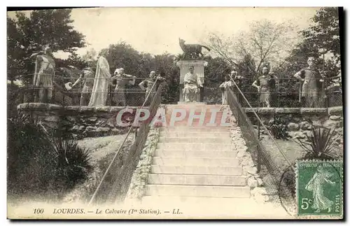 Cartes postales Lourdes Le Calvaire 1ere Station