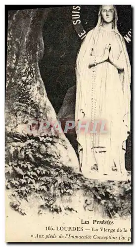 Cartes postales Lourdes La Vierge de la grotte