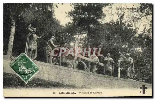 Cartes postales Lourdes 7eme Station du Calvaire