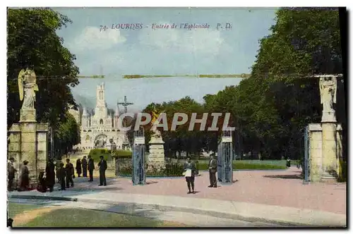 Cartes postales Lourdes Entree de l Esplanade