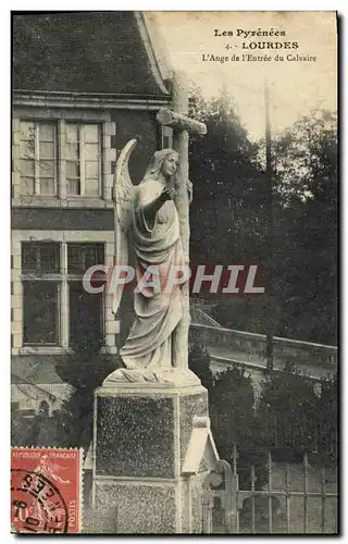 Cartes postales Lourdes L Ange de l Entree du Calvaire