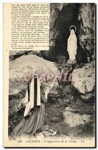 Ansichtskarte AK Lourdes L Apparition de la Vierge