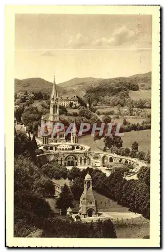 Ansichtskarte AK Lourdes La Basilique et le Monument interallie