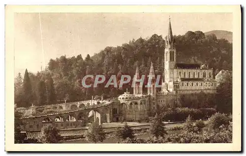 Ansichtskarte AK Lourdes La Basilique vue laterale