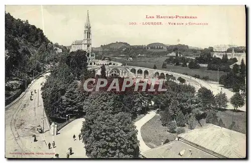 Cartes postales Lourdes Vue sur L Esplanade