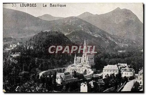 Cartes postales Lourdes La Basilique