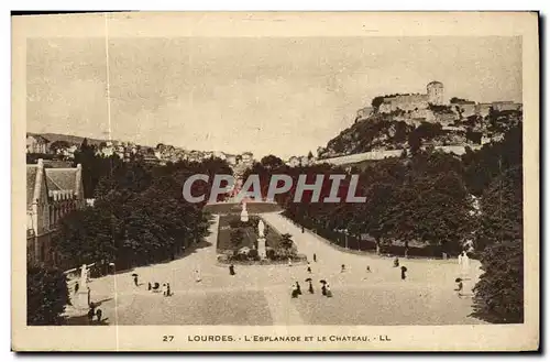 Cartes postales Lourdes L Esplanade et le Chateau