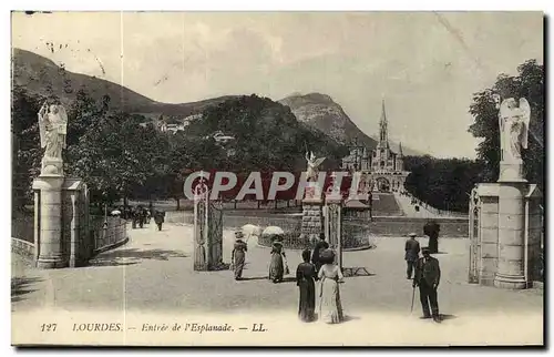 Cartes postales Lourdes Entree de l Esplanade