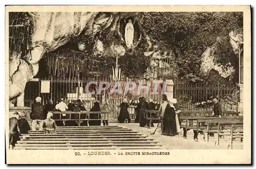 Ansichtskarte AK Lourdes La Grotte Miraculeuse