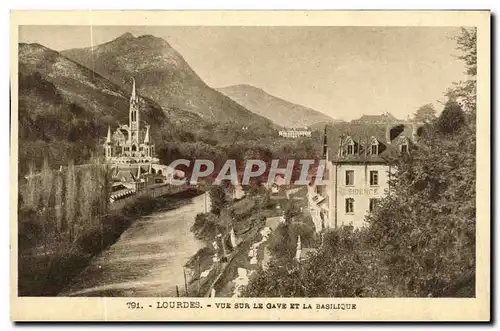 Ansichtskarte AK Lourdes Vue sur le Gave et la Basilique