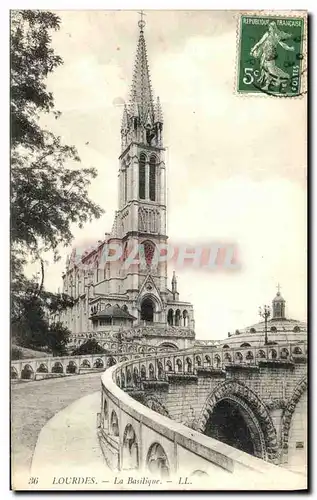 Cartes postales Lourdes La Basilique