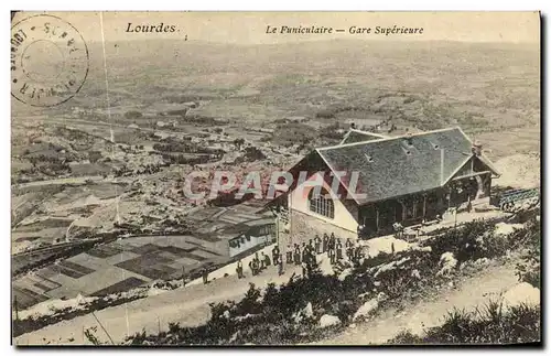 Ansichtskarte AK Lourdes Le Funiculaire Gare Superieure