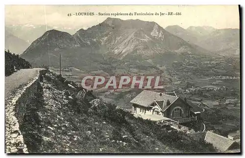 Ansichtskarte AK Lourdes Station Superieure du Funiculaire du Jer