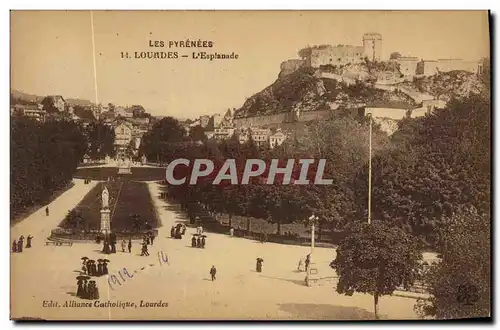 Cartes postales Lourdes L Esplanade