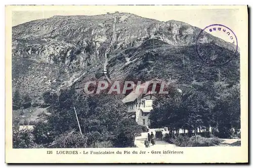 Cartes postales Lourdes Le Funiculaire du Pic du Jer Gare inferieure