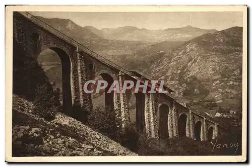 Ansichtskarte AK Lourdes Funiculaire du Pic du Jer Le viaduc