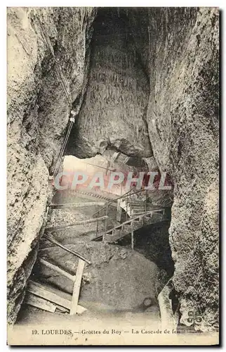 Cartes postales Lourdes Grottes du Roy La Cascade de feu