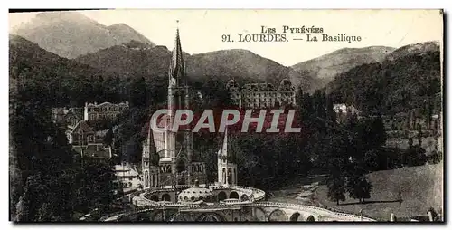 Cartes postales Lourdes La Basilique
