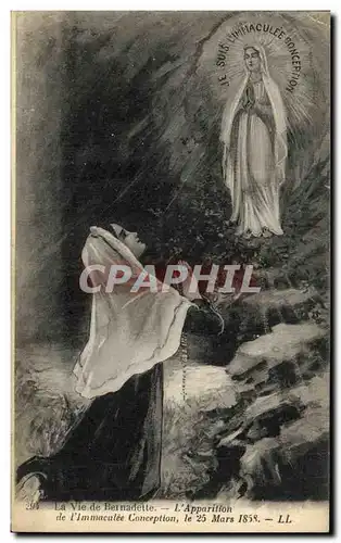 Ansichtskarte AK La Vie de Bernadette L Apparition de l lmmaculee Conception le 25 Mars 1858