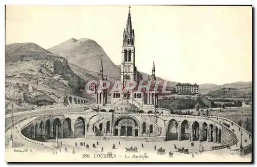 Cartes postales Lourdes La Basilique