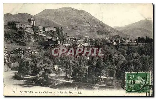 Cartes postales Lourdes Le Chateau et le Pic du Jer