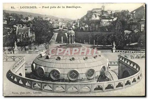 Cartes postales Lourdes Fort pris de la Basilique