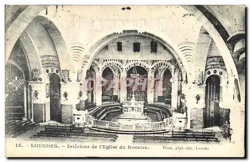 Ansichtskarte AK Lourdes Interieur de l Eglise du Rosaire