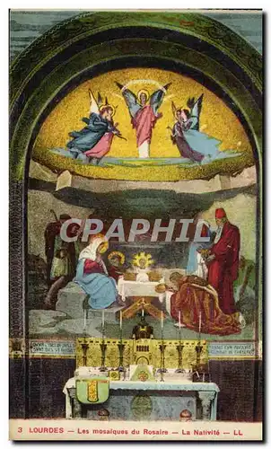 Cartes postales Lourdes Les mosaiques du Rosaire La Nativite