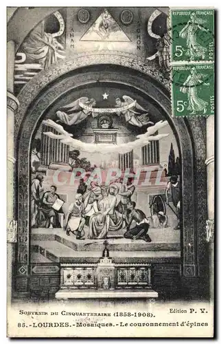 Cartes postales Lourdes Mosaiques Le couronnement d epines