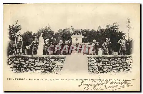 Cartes postales Lourdes Nouveau Calvaire Premiere Station Inaugure 5 Octobre 1901