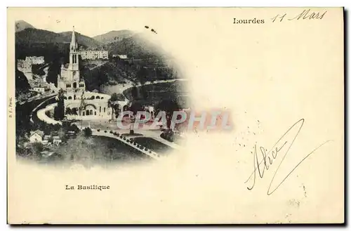 Cartes postales Lourdes La Basilique