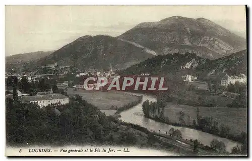 Cartes postales Lourdes Vue generale et le Pic du Jer