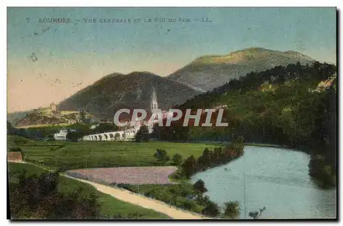 Cartes postales Lourdes Vue Generale et le Pic du Jer
