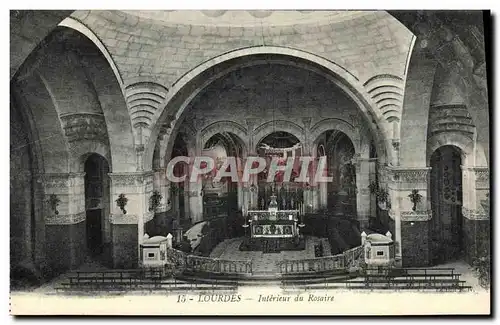 Cartes postales Lourdes Interieur du Rosaire