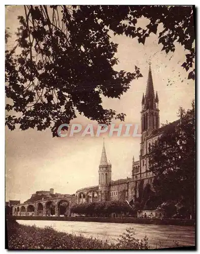 Cartes postales Lourdes La Basilique et la Grotte du Gave