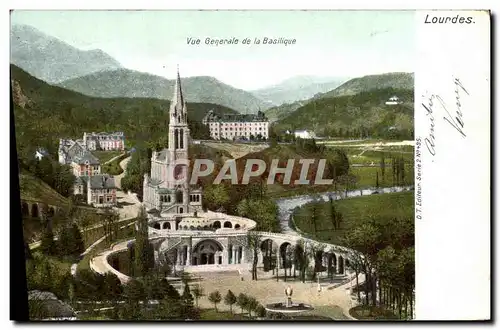 Cartes postales Lourdes Vue de la Basilique