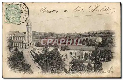 Cartes postales Lourdes la basilique