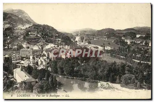 Cartes postales Lourdes Vue sur la Basilique