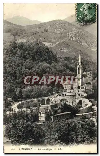 Cartes postales Lourdes La Basilique