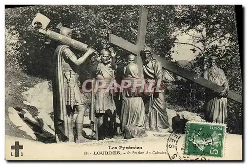 Cartes postales Lourdes 6eme station du calvaire