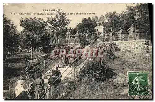 Cartes postales Lourdes Station du Calvairre ou Jesus est Condamne a Mort