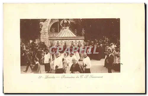 Cartes postales Lourdes Procession du TS Sacrement