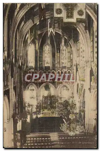Cartes postales Lourdes Interieur de la Basilique