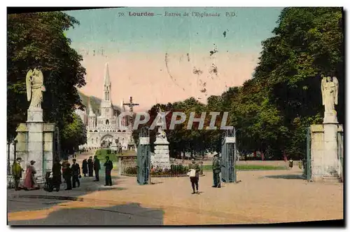 Cartes postales Lourdes Entree de L Esplanade