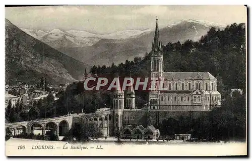 Cartes postales Lourdes La Basilique